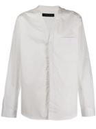 Christian Pellizzari V-neck Fitted Shirt - White