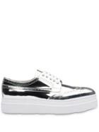 Prada Brushed Leather Sneakers - Silver