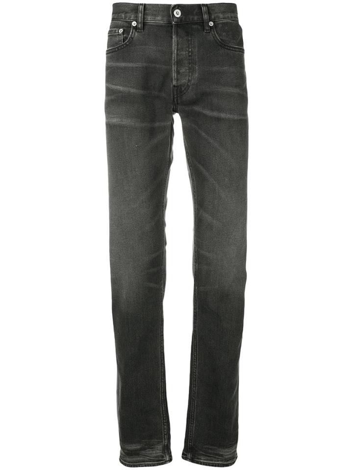 Stone Island Faded Straight Leg Jeans - Black