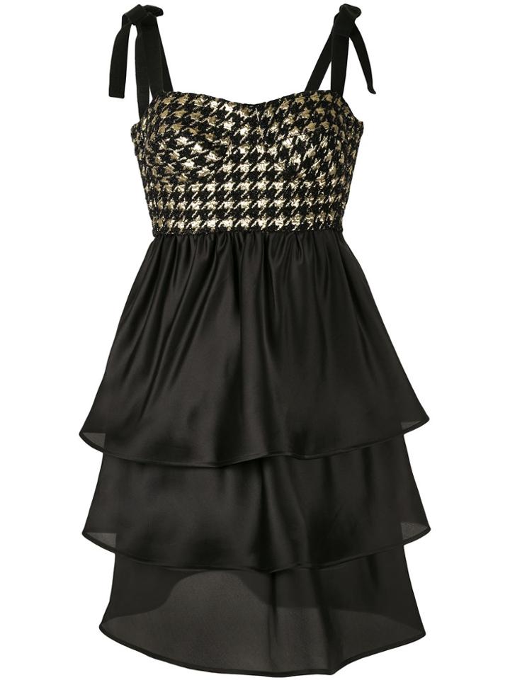Silvia Tcherassi Diella Silk Tiered Dress - Black