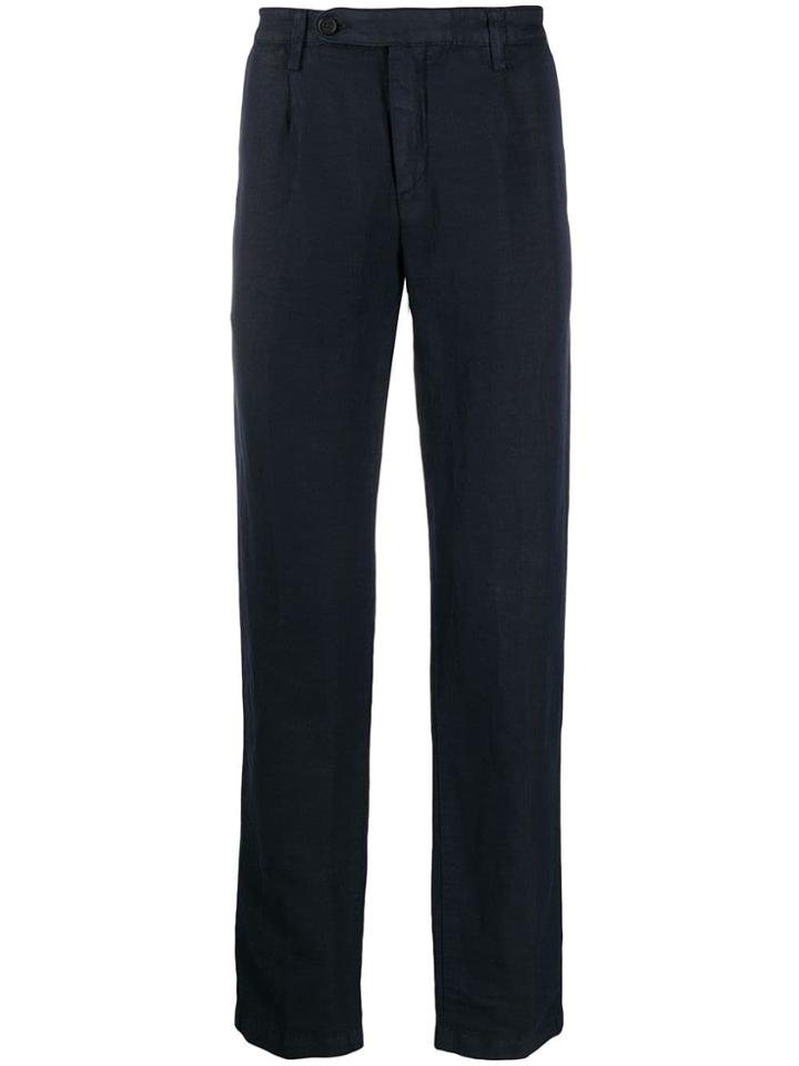 Massimo Alba Plain Casual Trousers - Blue