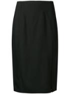 Patrizia Pepe Simple Pencil Skirt - Black