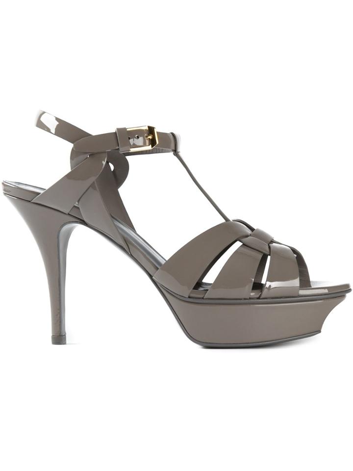 Saint Laurent Tribute 75 Sandals - Grey