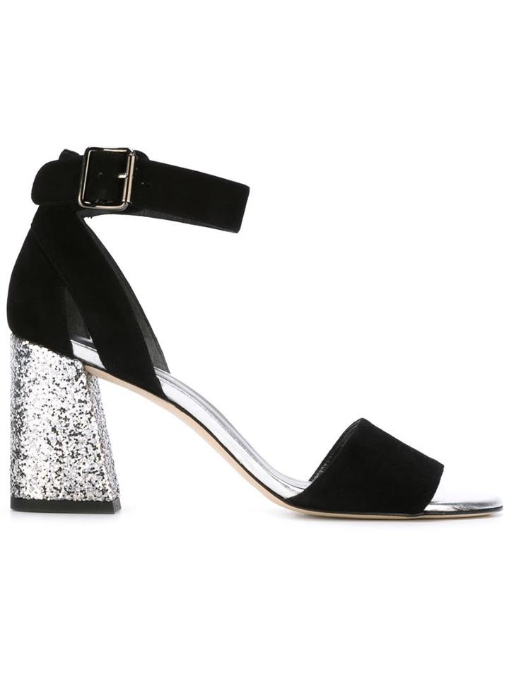 Stuart Weitzman Mostly Sandals, Women's, Size: 35, Black, Suede/leather/leather