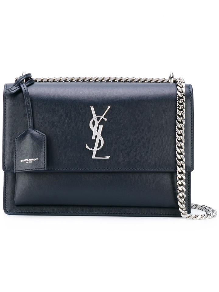 Saint Laurent Monogram Sunset Shoulder Bag - Blue