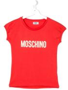 Moschino Kids Logo Print T-shirt - Yellow