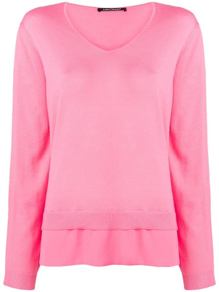 Luisa Cerano Layered Jumper - Pink