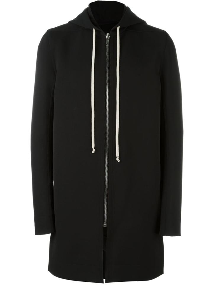 Rick Owens Long Length Hoodie - Black