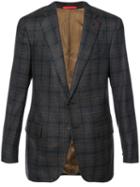 Isaia - Checked Blazer - Men - Wool - 54, Brown, Wool