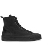 Ann Demeulemeester Suede High-top Sneakers - Black