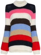 Ganni Julliard Striped Knitted Jumper - Blue