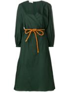 Veronique Leroy Rope Belt Wrap Dress - Green