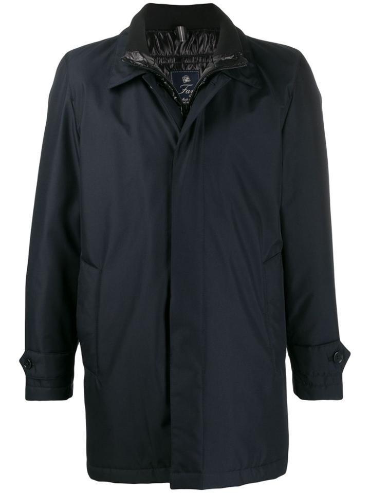 Fay Padded Parka Coat - Blue
