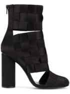 Marco De Vincenzo Woven Satin Boots - Black