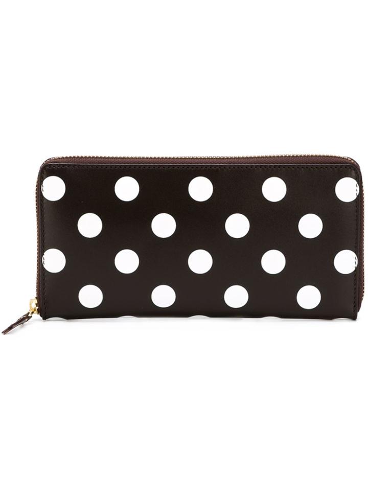Comme Des Garçons Wallet 'polka Dots Printed' Wallet - Brown