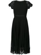 Ps By Paul Smith Cap Sleeve Pleated Dress - Black
