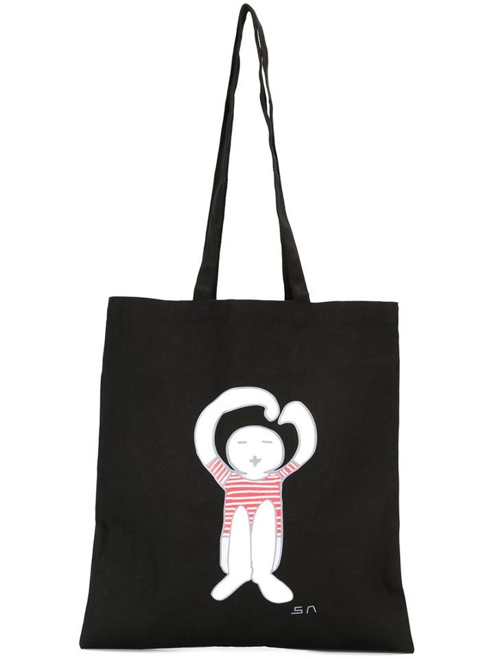 Société Anonyme Logo Print Tote, Adult Unisex, Black