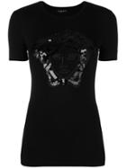 Versace Sequined Medusa T-shirt - Black