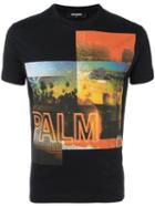 Dsquared2 Desert Palm Photo T-shirt, Men's, Size: Xxl, Black, Cotton