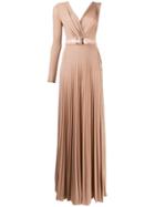 Elisabetta Franchi Asymmetric Maxi Dress - Pink