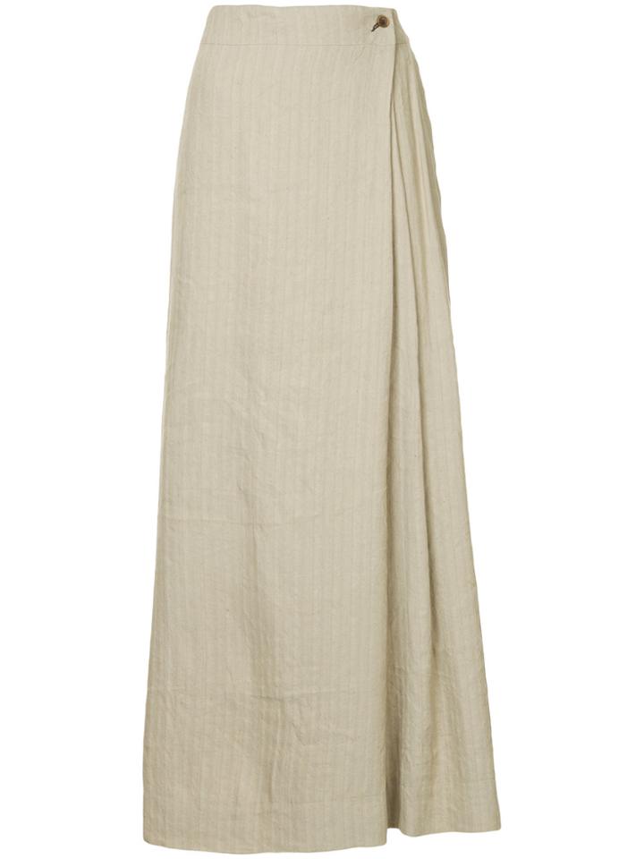 Uma Wang Flared Draped Trousers - Brown