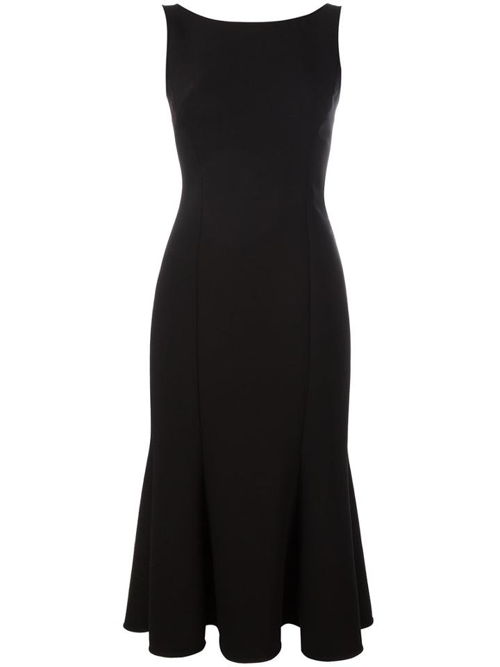 Dolce & Gabbana Flute Dress, Women's, Size: 38, Black, Virgin Wool/polyamide/spandex/elastane