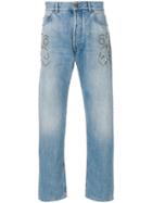 Versace Studded Straight Jeans - Blue
