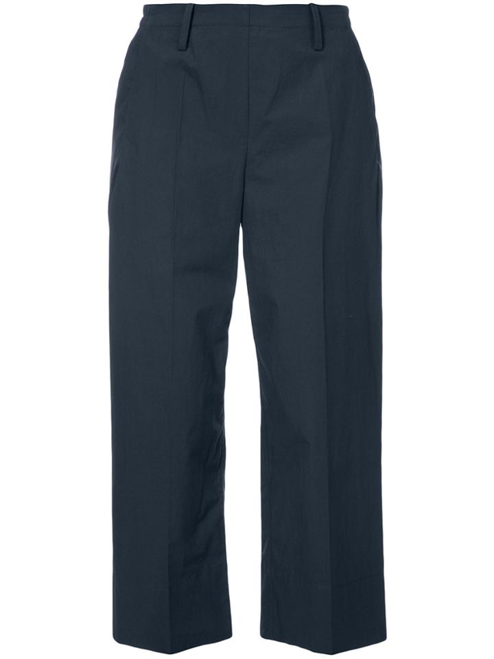 Lemaire Boxy Cropped Trousers - Blue