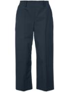 Lemaire Boxy Cropped Trousers - Blue