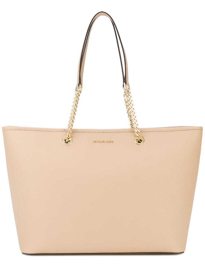 Michael Michael Kors Mercer Chain Link Tote - Nude & Neutrals