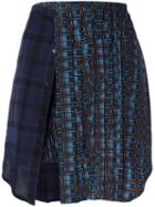 A.f.vandevorst 'school' Skirt, Women's, Size: 40, Blue, Viscose/wool/silk/spandex/elastane