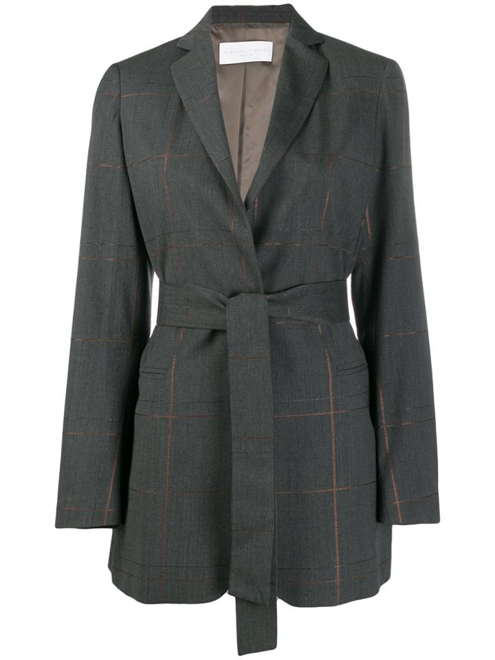 Fabiana Filippi Belted Check Jacket - Grey