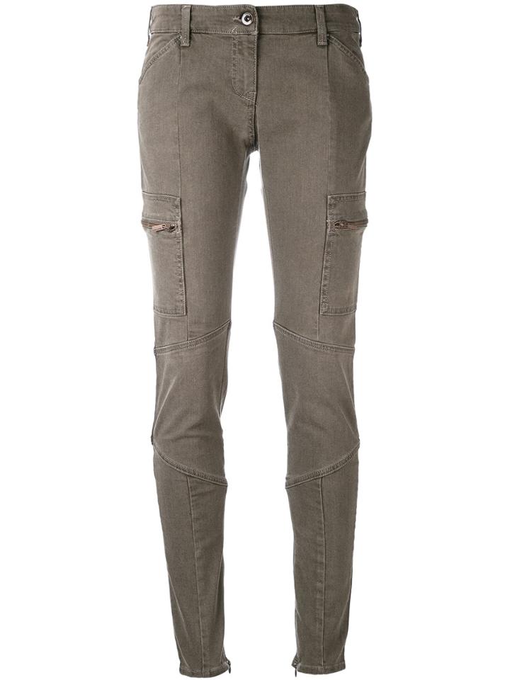 Armani Jeans Leg Pockets Skinny Trousers - Nude & Neutrals