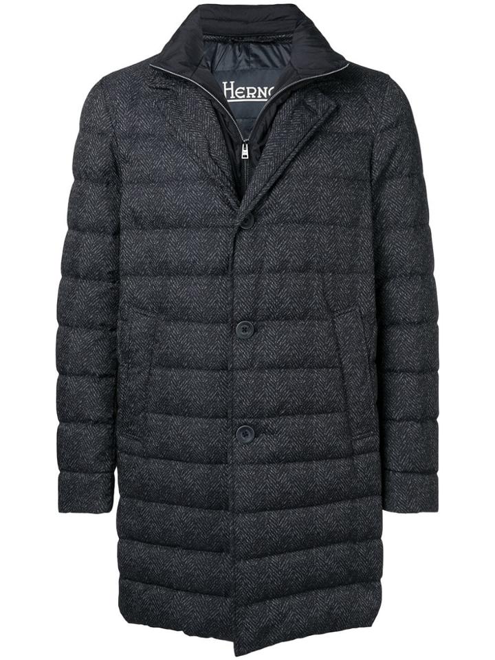 Herno Double Layer Coat - Blue