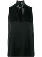 Galvan Sequin Collar Blouse - Black