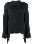 Alanui Fringed Sweater - Black