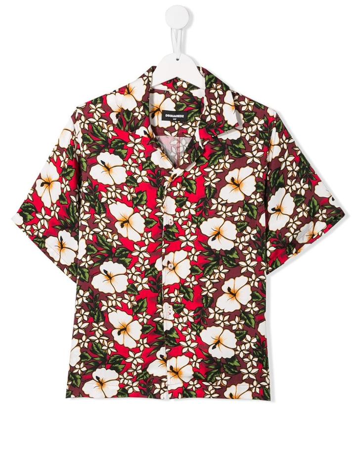 Dsquared2 Kids Teen Floral Print Shirt