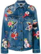 Saint Laurent - Floral Patchwork Denim Jacket - Women - Cotton - S, Women's, Blue, Cotton