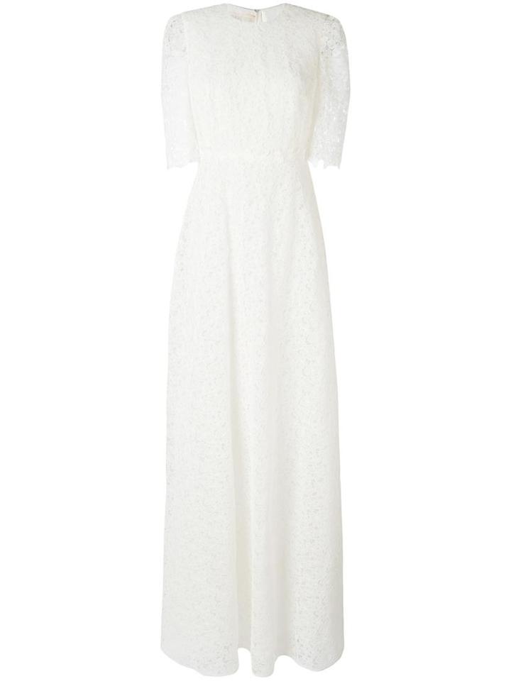 Giambattista Valli Macramé Lace Gown, Women's, Size: 42, Nude/neutrals, Cotton/polyester/polyamide/silk