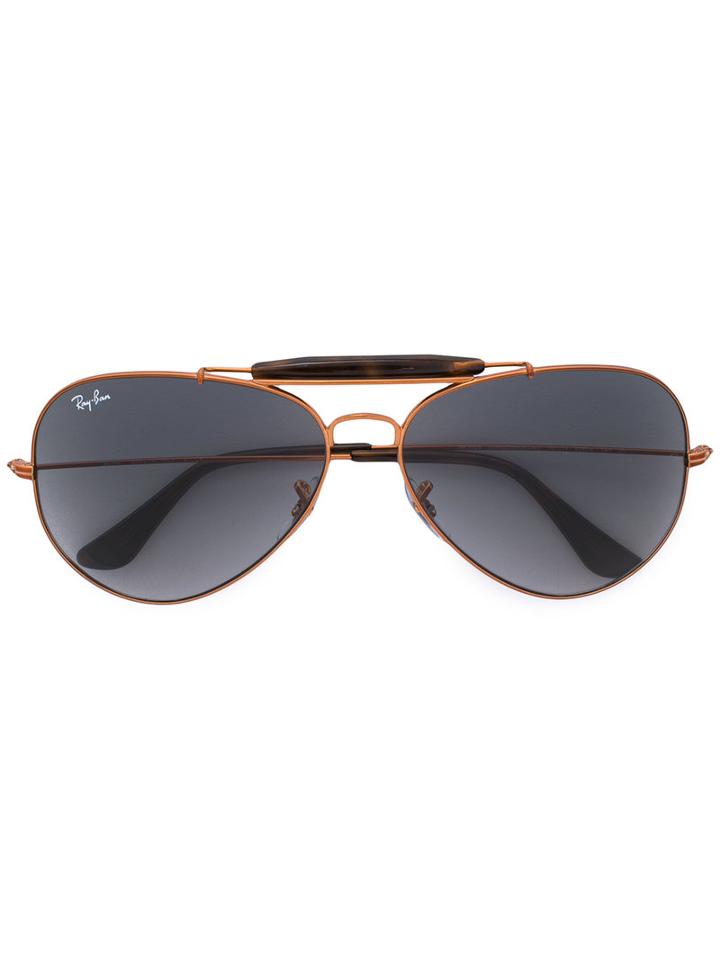 Ray-ban - Outdoorsman Ii Sunglasses - Men - Metal - 62, Nude/neutrals, Metal