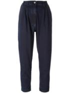 Marios Baggy Trousers, Women's, Size: Medium, Blue, Cotton/polyester/spandex/elastane