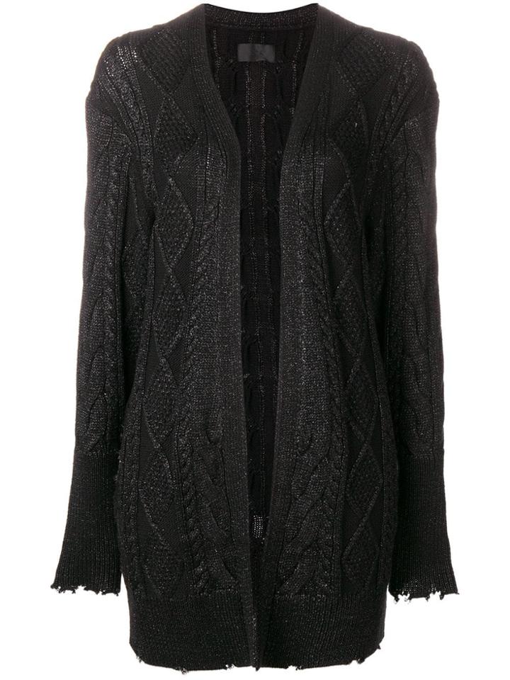 Rta Metallic Knit Cardigan - Black