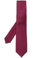 Bulgari Heart Print Tie - Red