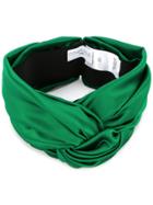 Donia Allegue Knot Front Turban Headband - Green