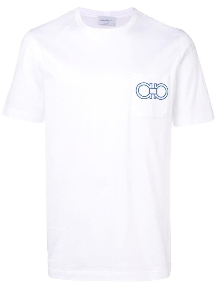 Salvatore Ferragamo Gancini Logo T-shirt - White