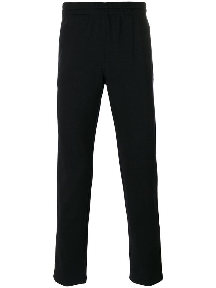 Z Zegna Plain Track Pants, Men's, Size: Large, Black, Wool