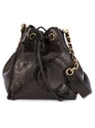 Chanel Pre-owned Logo Bucket Shoulder Bag - Black