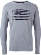 Woolrich American Flag Printed T-shirt, Men's, Size: Medium, Grey, Cotton