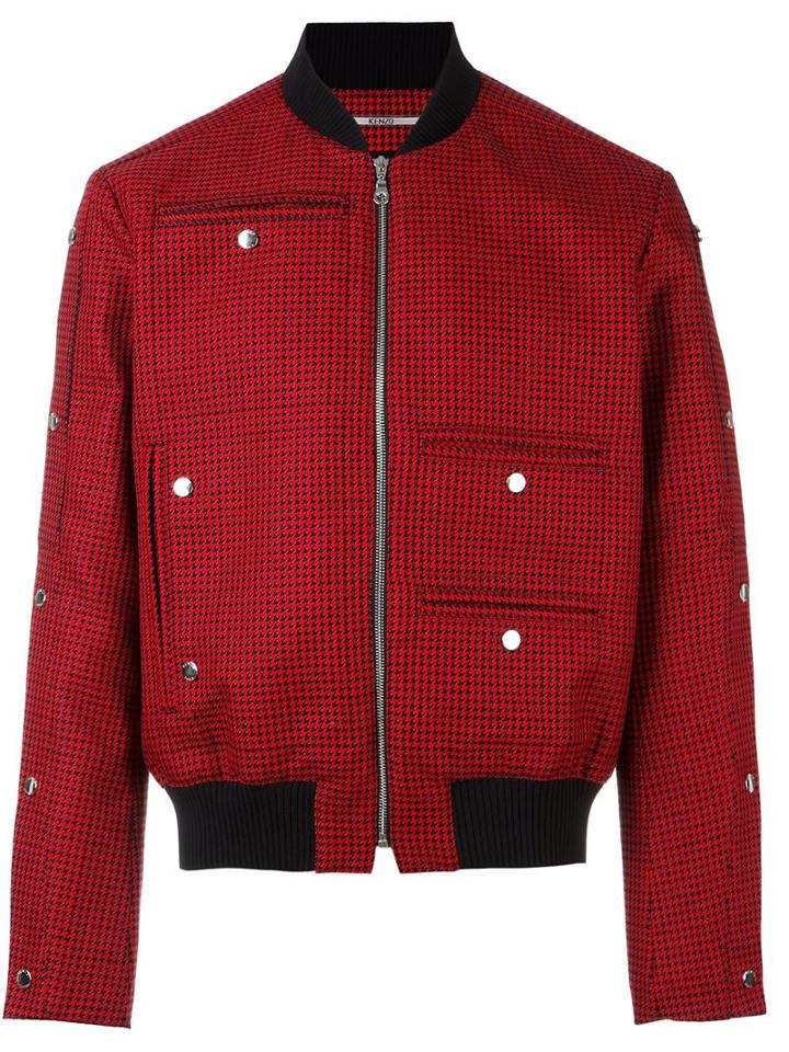 Kenzo Houndstooth Bomber Jacket