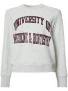 Re/done University Of Medicine & Dentistry Sweatshirt, Women's, Size: Xs/s, Grey, Acrylic/viscose/cotton